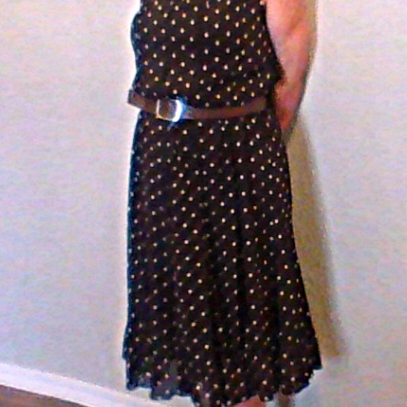 sandra darren polka dot dress